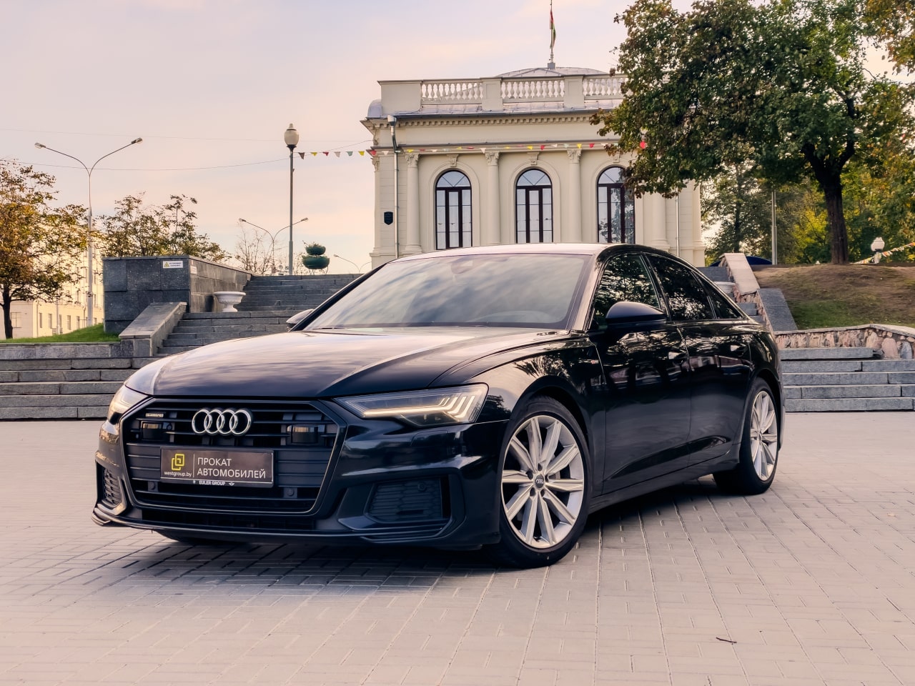 Аренда  Audi A6 C8 S-line Quattro  3 класса 2019-2023 года в городе Минск от 124 $/сутки,  двигатель: ДТ , объем 2.0 литров, КАСКО (Мультидрайв), без водителя, вид 1 - West Group