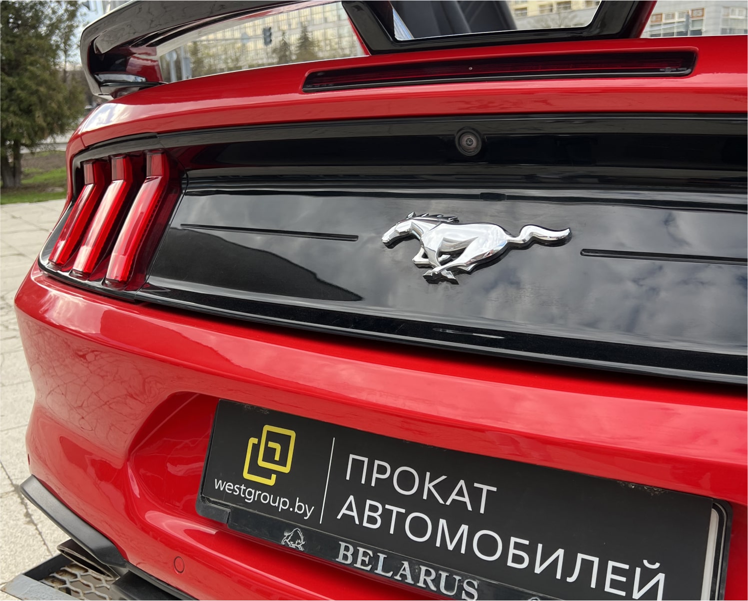 Аренда  Ford Mustang VI S550 Convertible  5 класса 2021 года в городе Минск от 215 $/сутки,  двигатель: Бензин , объем 2.3 AT EcoBoost литров, КАСКО (Мультидрайв), без водителя, вид 2 - West Group