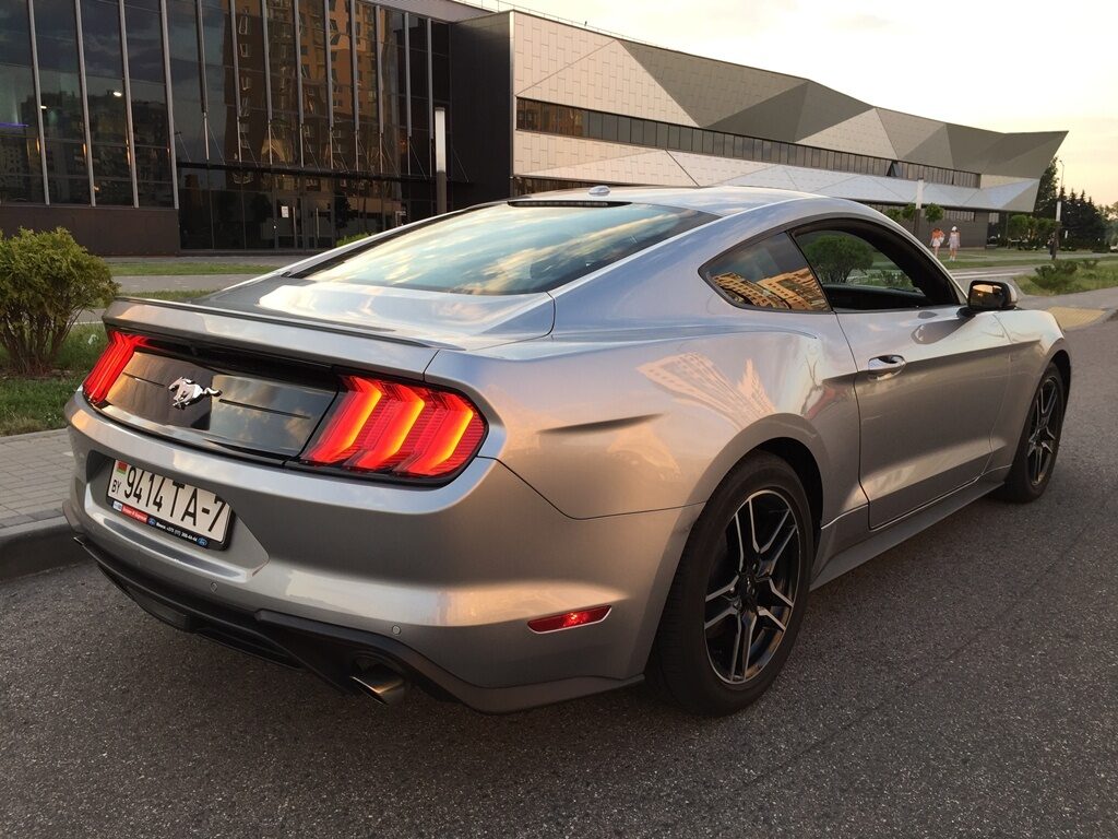 Аренда  Ford Mustang Coupe Gray EcoBoost Premium  5 класса 2020 года в городе Минск от 95 $/сутки,  двигатель: Бензин , объем 2.3 Ecobust литров, КАСКО (Мультидрайв), без водителя, вид 3 - West Group