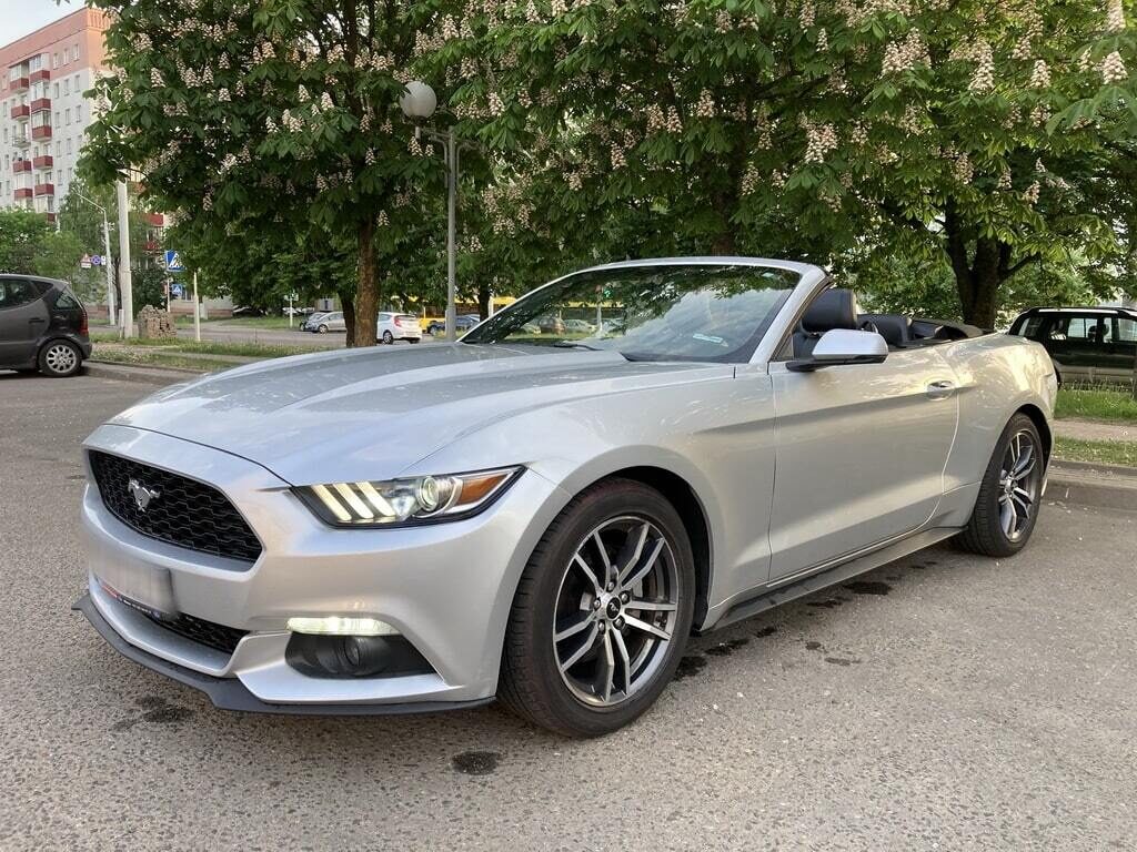 Взять на прокат Кабриолет Ford Mustang Cabrio Silver  2019 года выпуска 